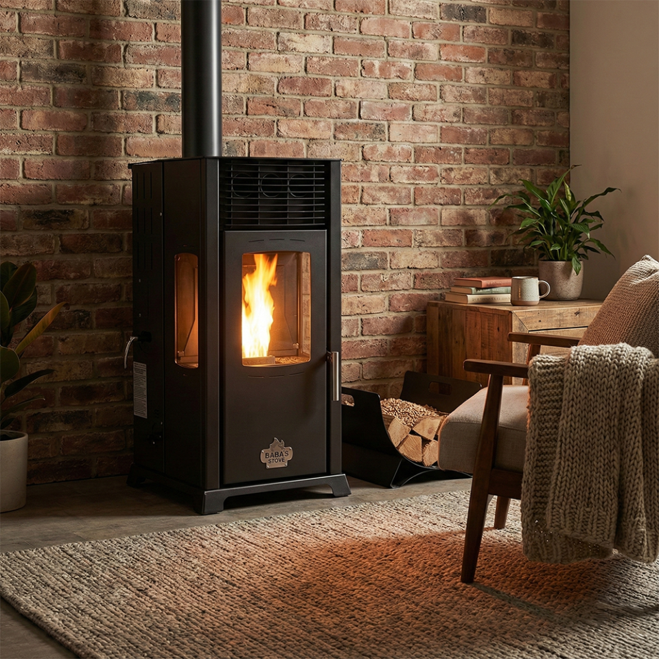 ECO PLUS FAN 8 KW / MANUEL PELET VE ODUN SOBASI / BABA'S STOVE