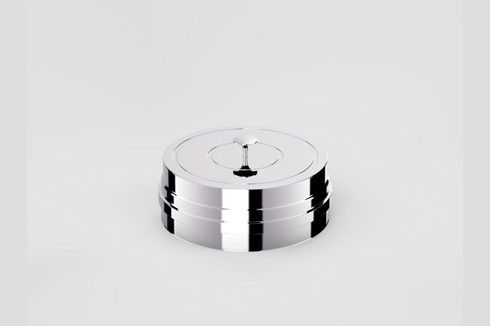 PELET SOBA BORUSU KÜLLÜK / ÇAP: 8 CM / KROM RENK / 304 KROM / CONTALI / BABA'S STOVE