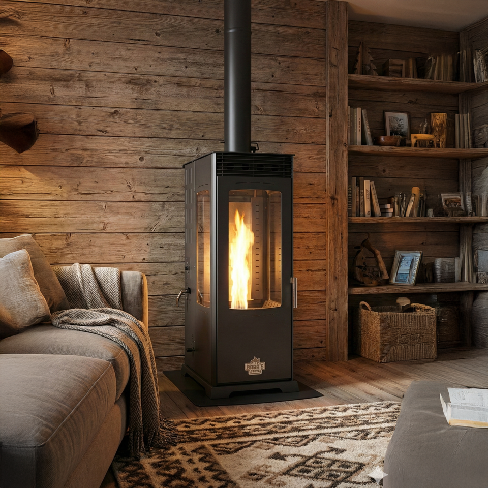 FLAME PLUS FAN 12 KW / MANUEL PELET VE ODUN SOBASI / BABA'S STOVE