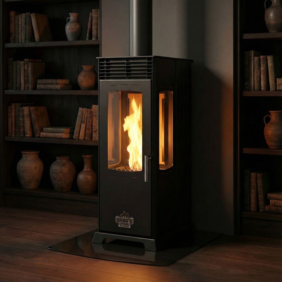 ECO MINI PLUS 8 KW / MANUEL PELET VE ODUN SOBASI / BABA'S STOVE