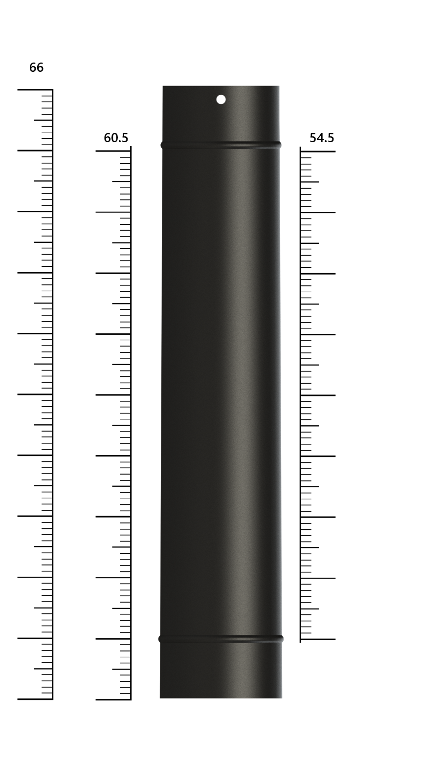 70 LİK SOBA BORUSU / BOY: 60 CM / ÇAP: 13 CM / MAT SİYAH EMAYE / BABA'S STOVE