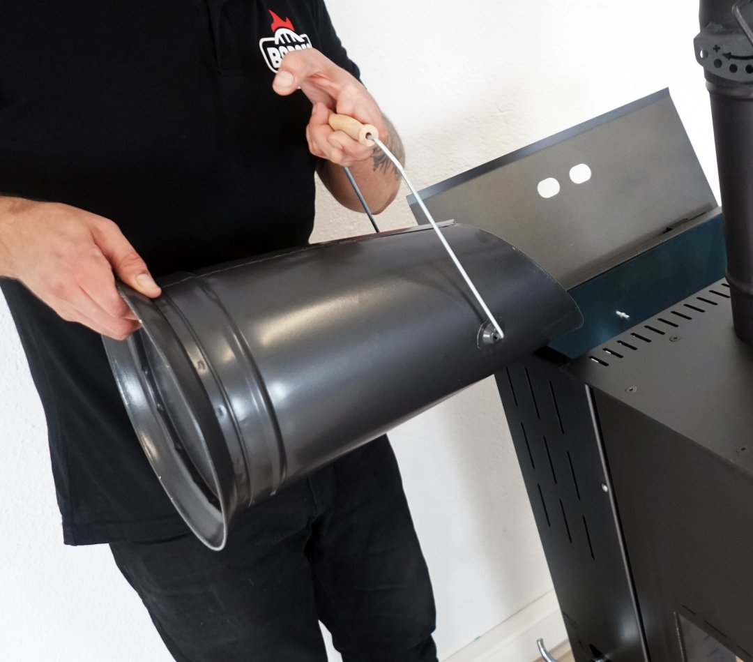 PELET KOVASI / 12 LT-8 KG / MAT SİYAH EMAYE / BABA'S STOVE