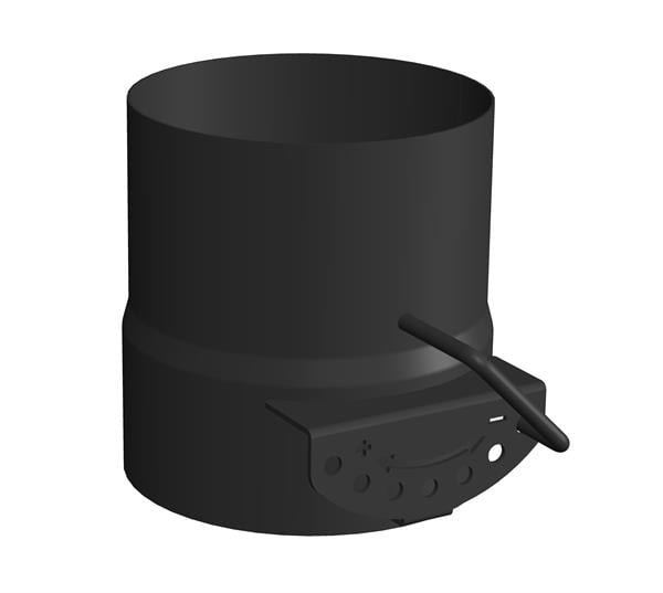 AYARLANABİLİR BACA KLAPESİ / BOY: 8 CM, ÇAP: 13 CM / MAT SİYAH BOYALI / BABA S STOVE