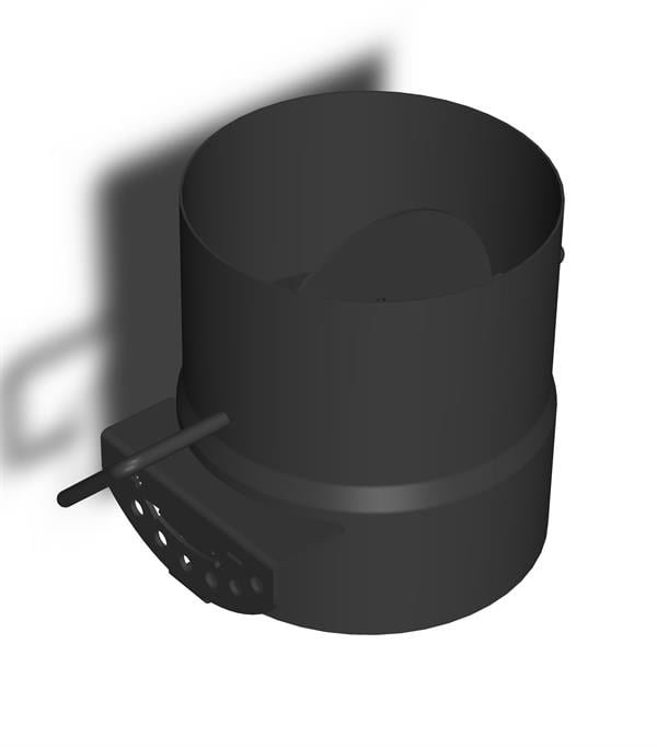 AYARLANABİLİR BACA KLAPESİ / BOY: 8 CM, ÇAP: 13 CM / MAT SİYAH BOYALI / BABA S STOVE