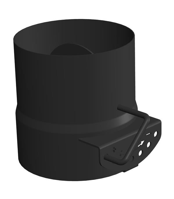 AYARLANABİLİR BACA KLAPESİ / BOY: 8 CM, ÇAP: 13 CM / MAT SİYAH BOYALI / BABA S STOVE