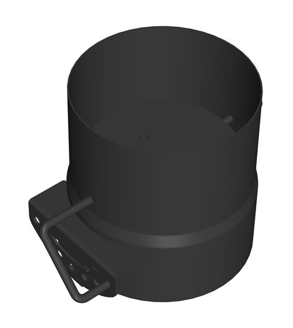 AYARLANABİLİR BACA KLAPESİ / BOY: 8 CM, ÇAP: 13 CM / MAT SİYAH BOYALI / BABA S STOVE