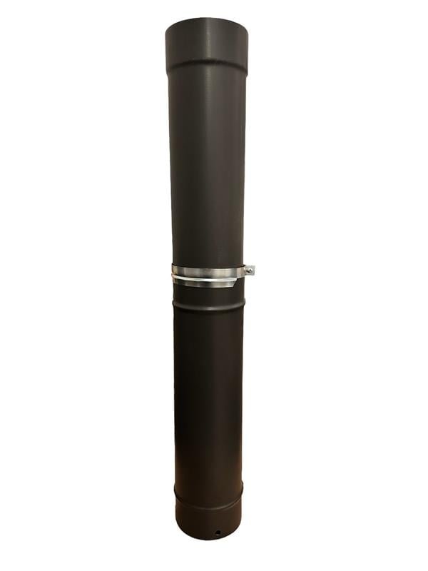 AYARLANABİLİR SOBA BORUSU / BOY: 45<->75 CM / ÇAP: 13 CM / MAT SİYAH EMAYE / BABA'S STOVE