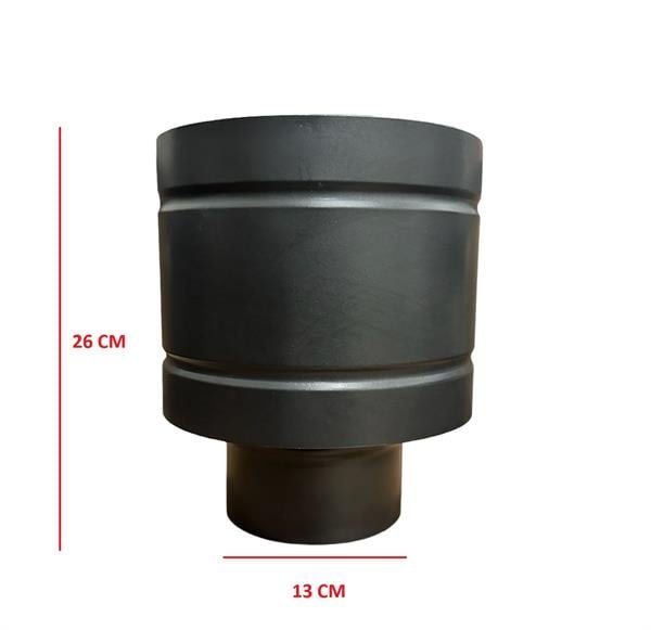 BACA KALKANI / ÇAP: 13 CM / MAT SİYAH EMAYE / BABA'S STOVE - 2