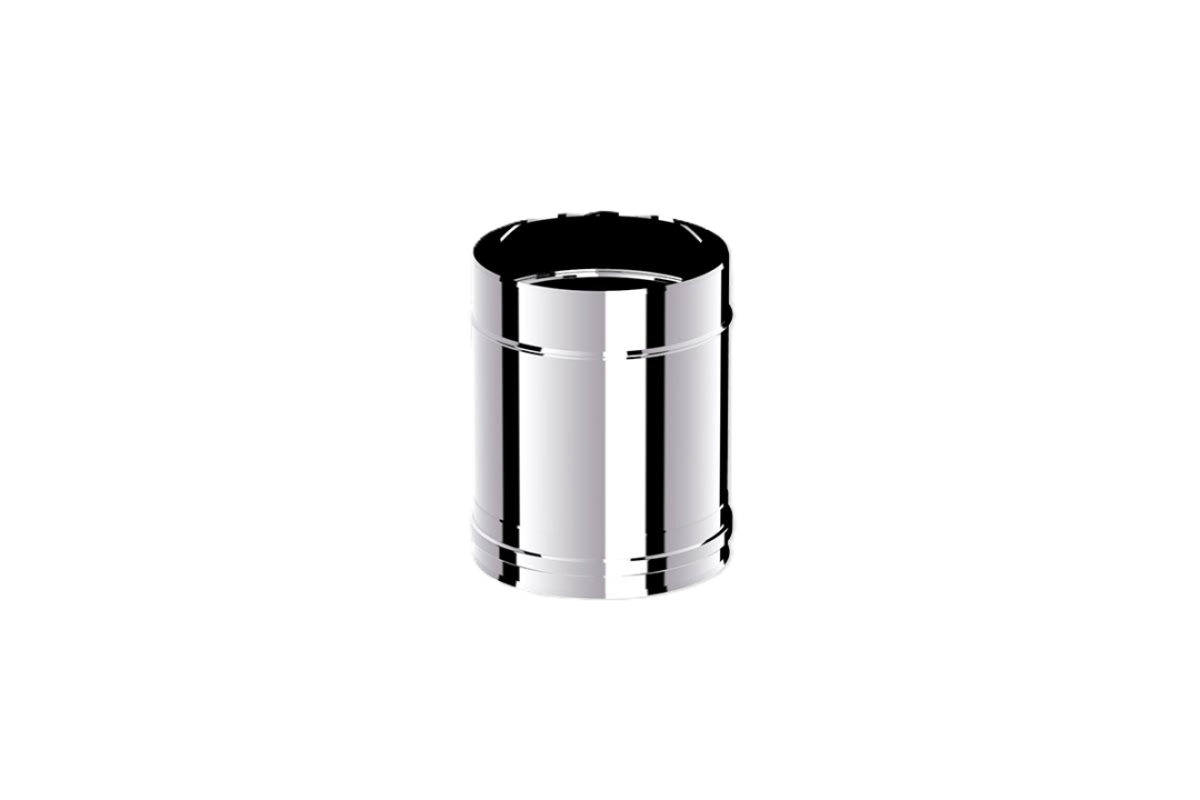 PELET SOBA BORUSU / BOY: 25-16 CM / ÇAP: 8 CM / KROM RENK / 304 KROM / CONTALI / BABA'S STOVE