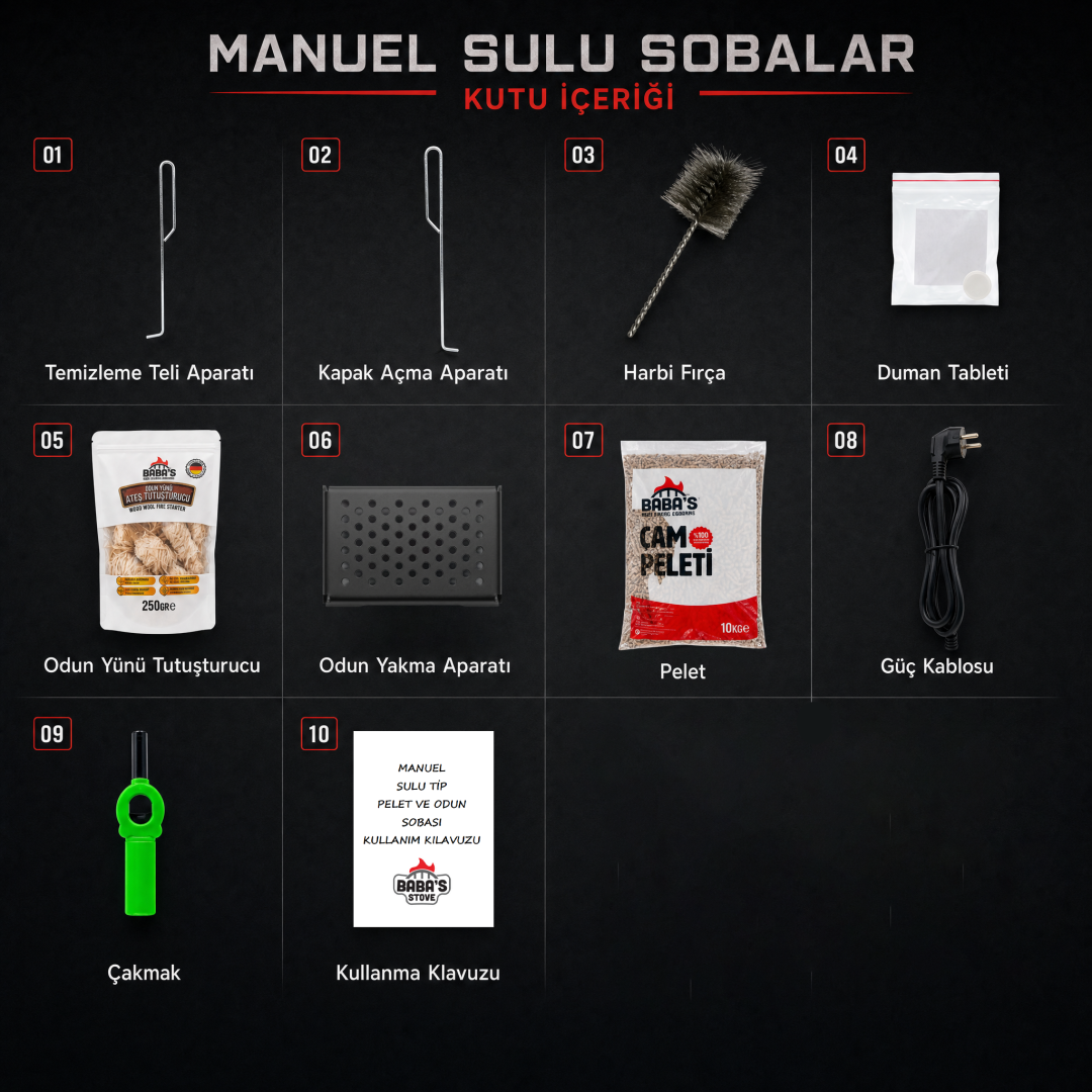 HIDRO H 14 / MANUEL KOMBİ PELET KAZANI / BABA'S STOVE