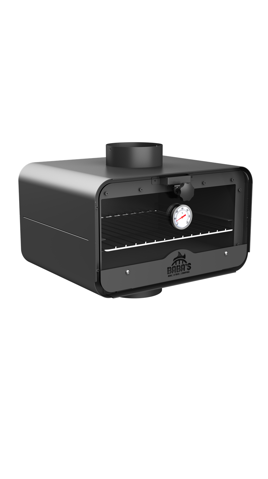 BACA FIRINI / UYUMLU BORU ÇAPI: 13 CM / MAT SİYAH BOYALI / BABA'S STOVE