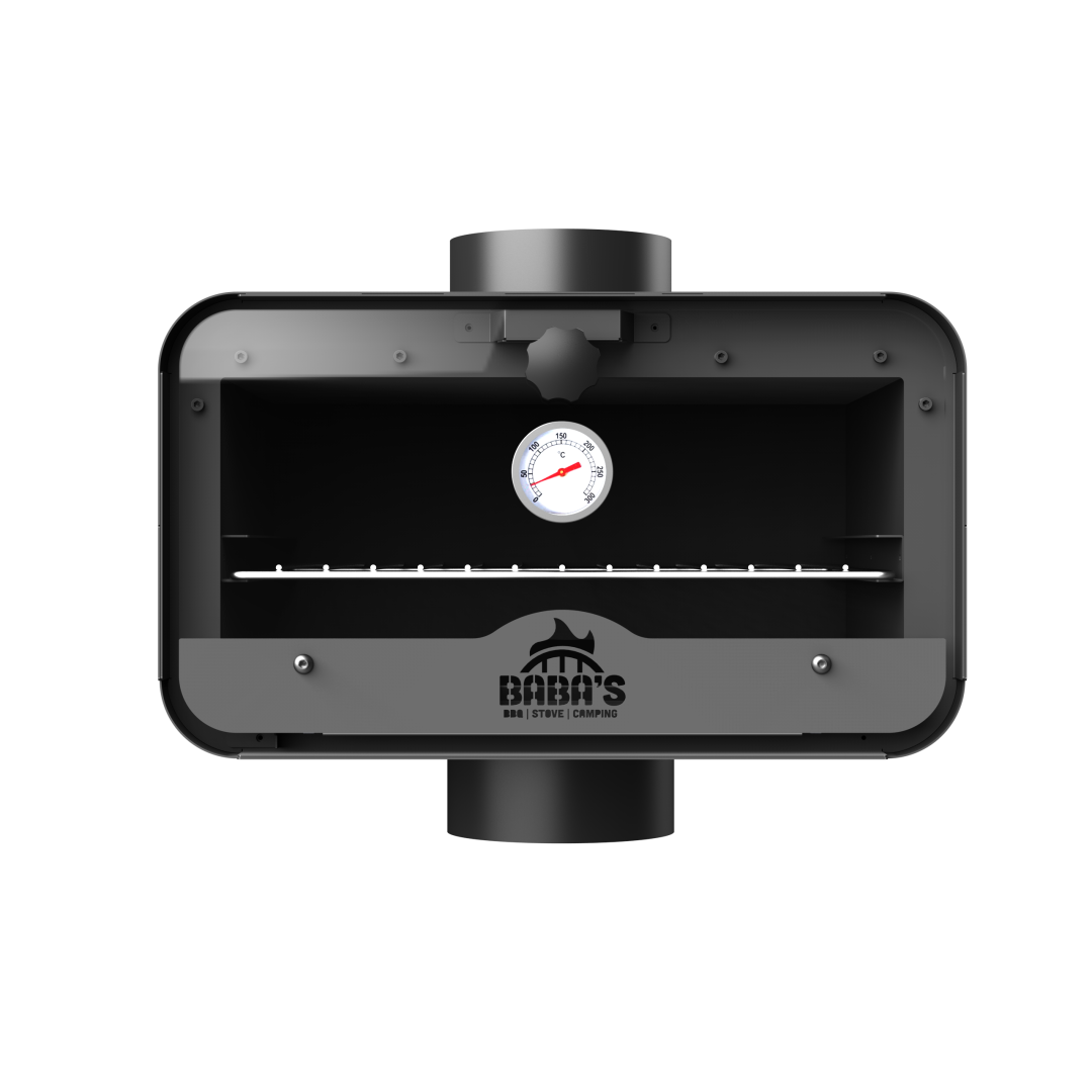 BACA FIRINI / UYUMLU BORU ÇAPI: 13 CM / MAT SİYAH BOYALI / BABA'S STOVE