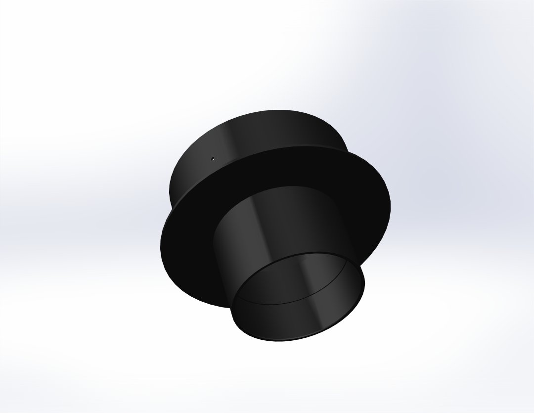 BACA REDÜKSİYON / BOY: 11 CM, ÇAP: 8>13 CM / MATTT SİYAH BOYALI / BABA'S STOVE