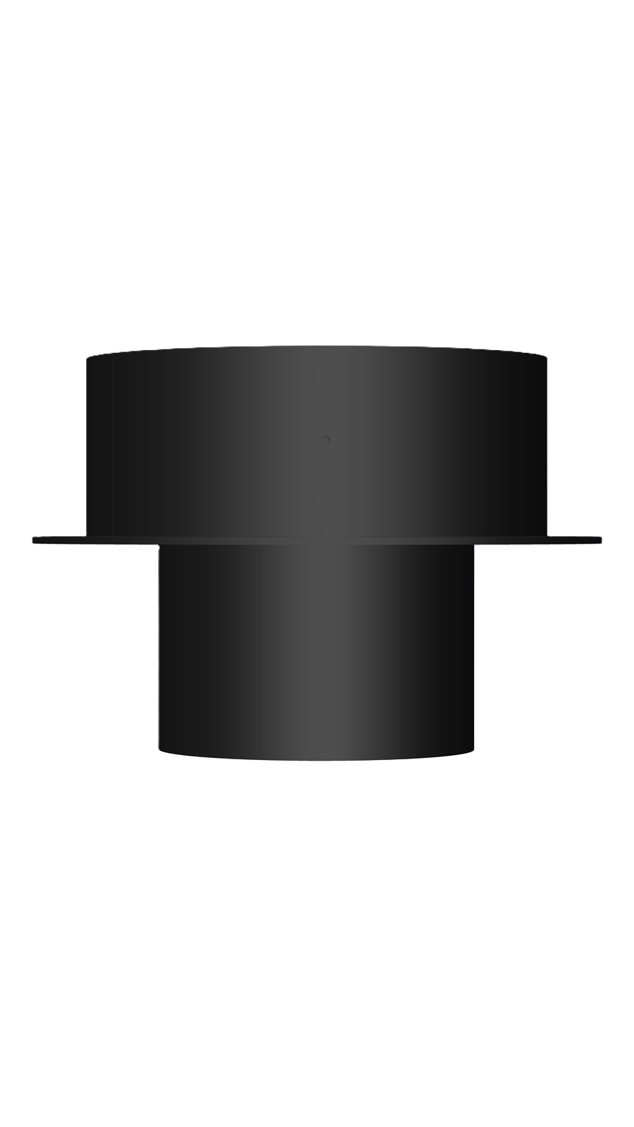 BACA REDÜKSİYON / BOY: 11 CM, ÇAP: 8>13 CM / MATTT SİYAH BOYALI / BABA'S STOVE