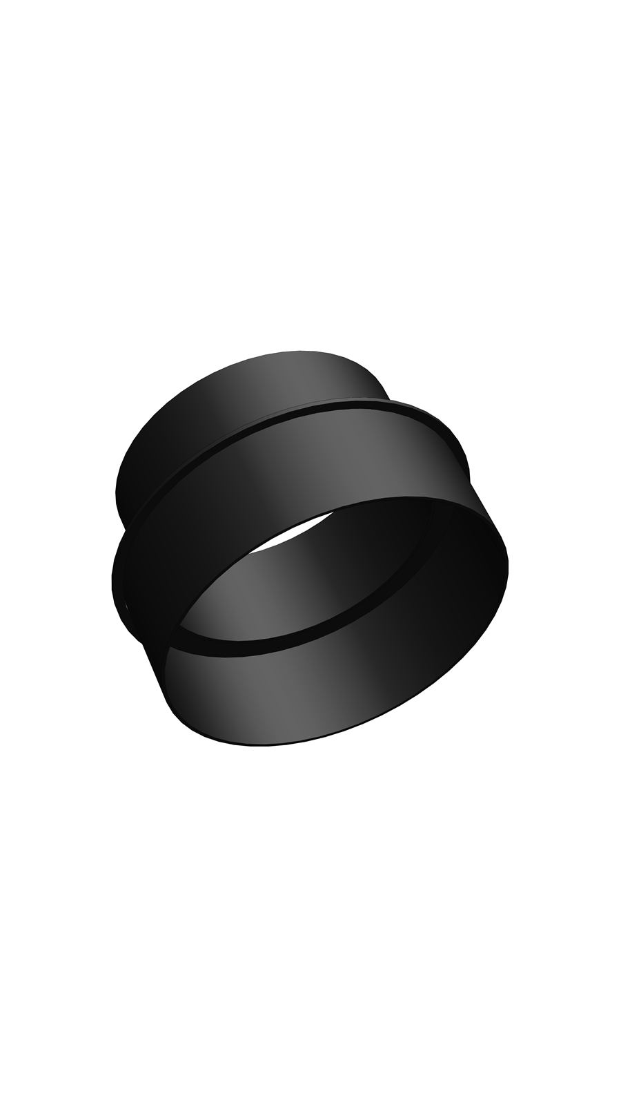 BACA REDÜKSİYON / BOY: 10 CM, ÇAP: 15>13 CM / MAT SİYAH BOYALI / BABA'S STOVE - 4