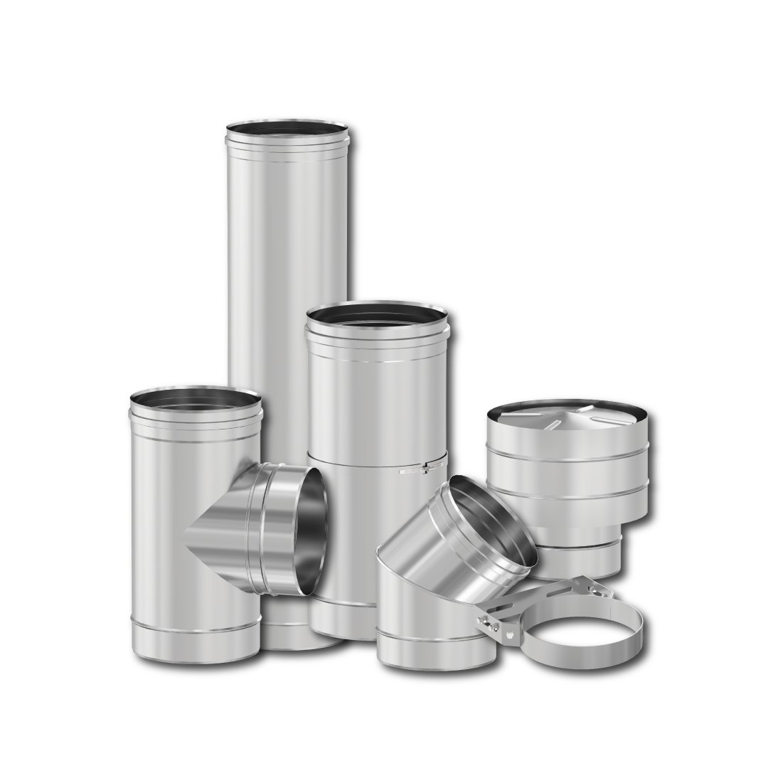 PELET SOBA TELESKOPİK BORU / BOY: 550-900 MM / ÇAP: 8 CM / KROM RENK / 304 KROM / CONTALI / BABA'S STOVE - 3