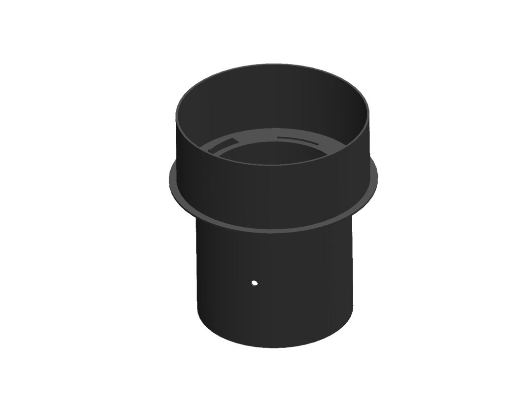 BACA REDÜKSİYON / BOY: 15 CM, ÇAP: 10>13 CM / MAT SİYAH BOYALI / BABA'S STOVE