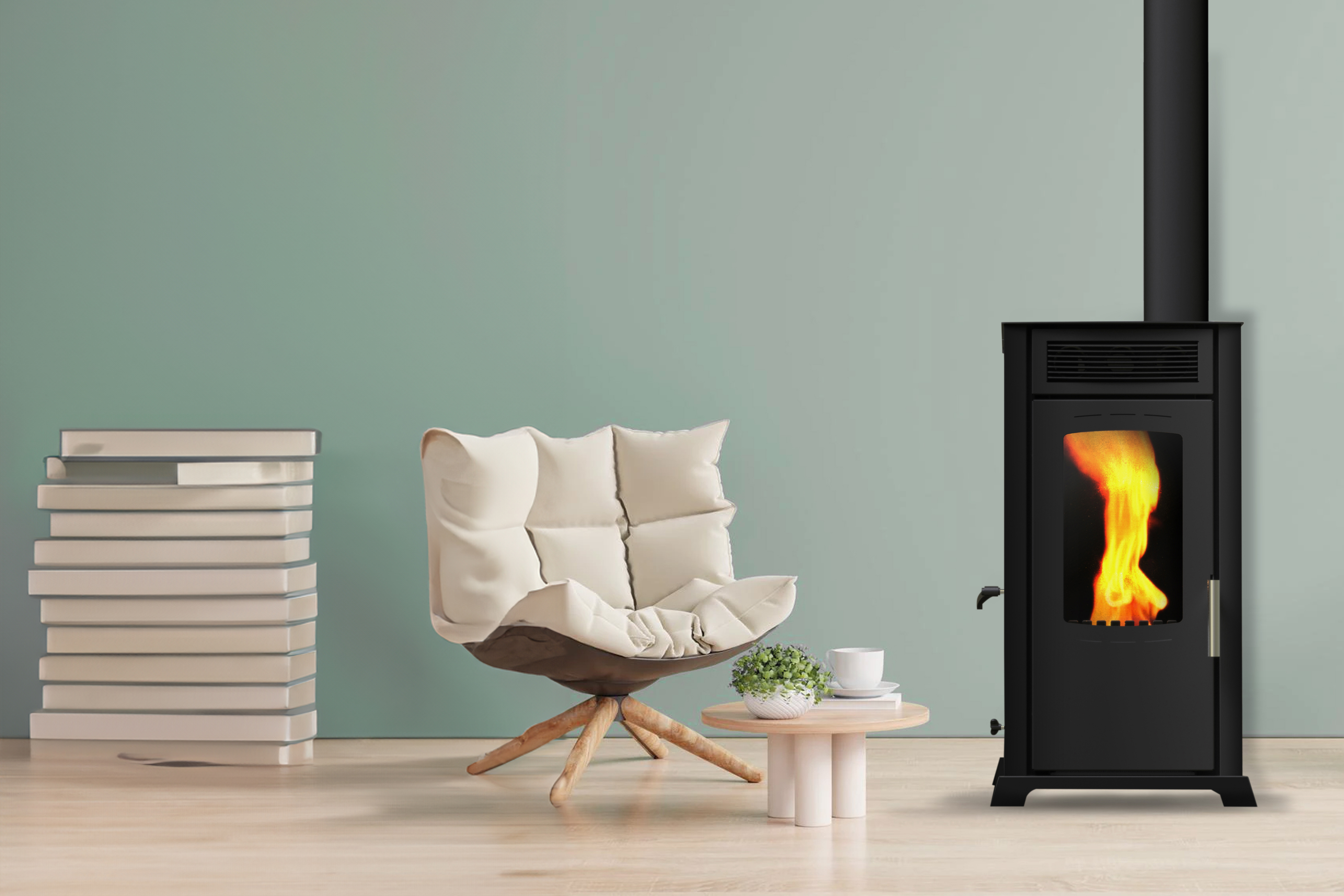 ECO FAN 8 KW / MANUEL PELET VE ODUN SOBASI / BABA'S STOVE