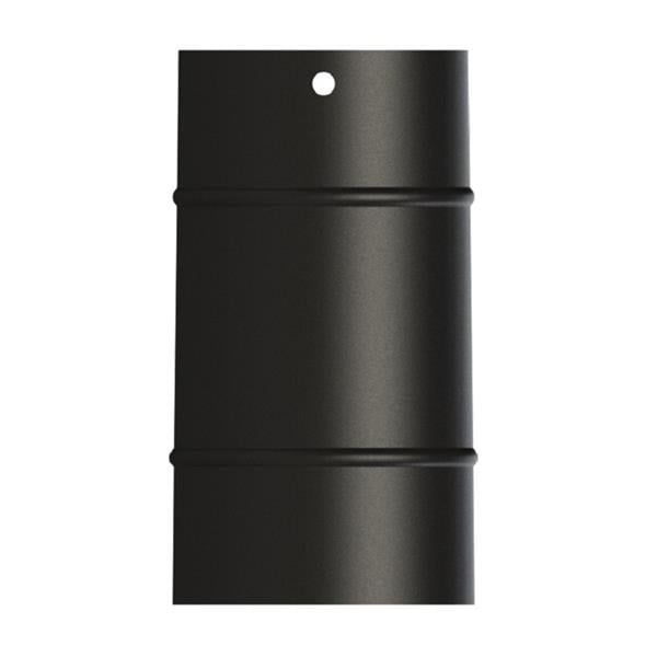 25 LİK SOBA BORUSU / BOY: 20 CM / ÇAP: 13 CM / MAT SİYAH EMAYE / BABA'S STOVE