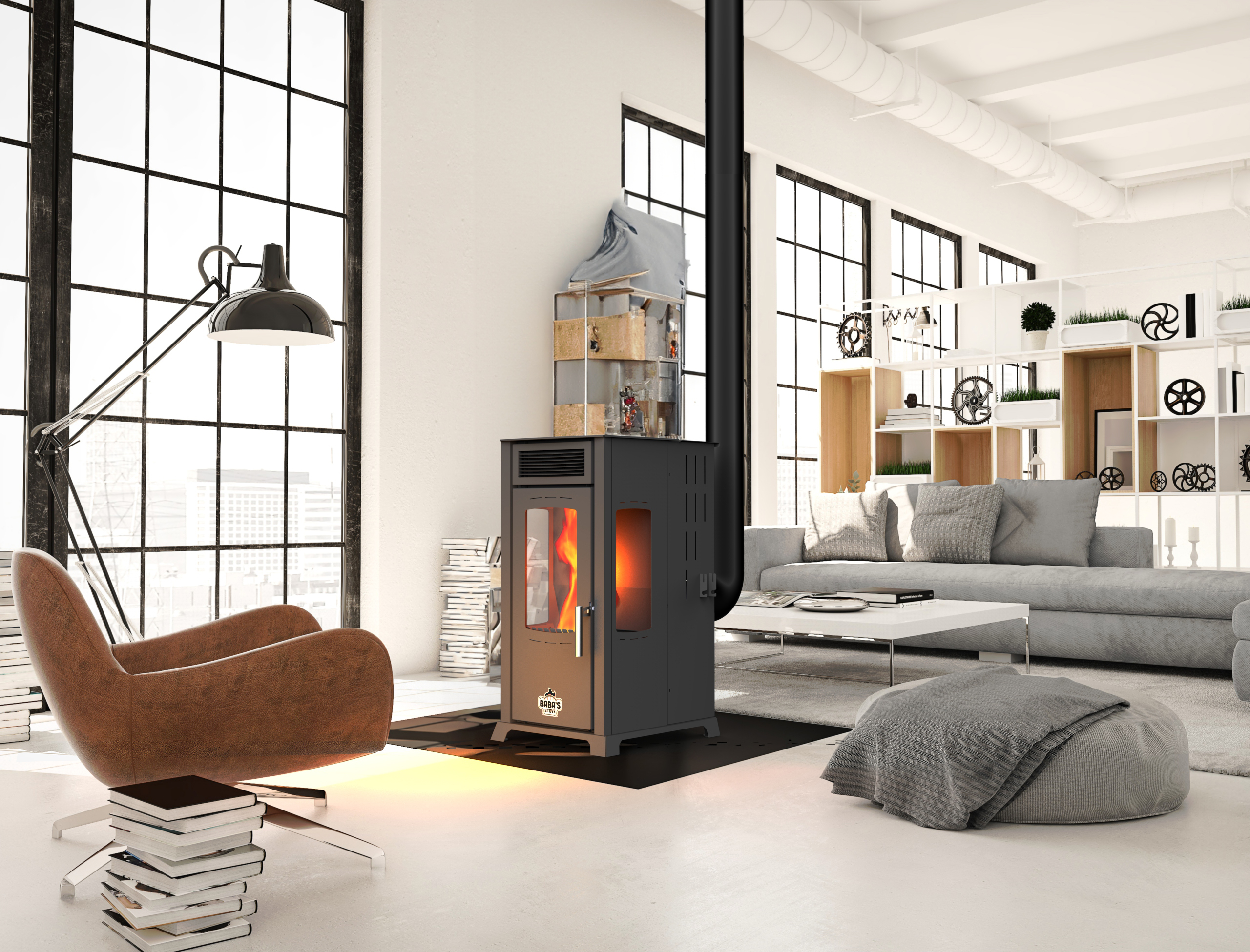 ECO PLUS 8 KW / MANUEL PELET VE ODUN SOBASI / BABA'S STOVE